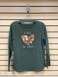 Talbots "Fall In Love" Long Sleeve Top Green Size Medium