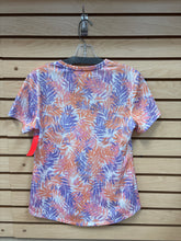 Load image into Gallery viewer, Reel Legends Short Sleeve Top Orange And Purple Size Petite Medium