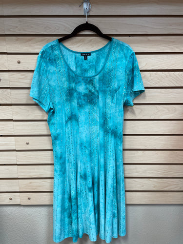 Sami & Jo Short Sleeve Dress Blue Size X-Large