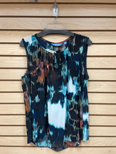 Simply Vera Wang Sleeveless Top Black And Blue Size X-Large