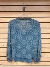 Load image into Gallery viewer, Michael Kors Long Sleeve Top Blue Size Medium