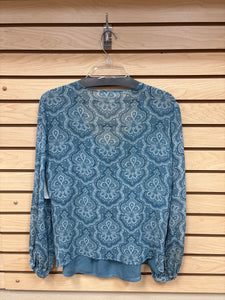 Michael Kors Long Sleeve Top Blue Size Medium