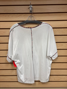 Chico's Short Sleeve Top White Size Large