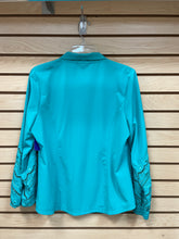 Load image into Gallery viewer, Chico&#39;s Long Sleeve Jacket Teal Size Medium