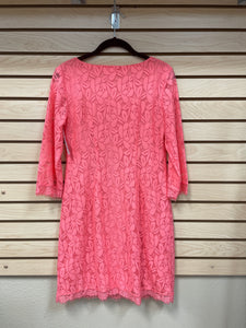 London Times Longsleeve Dress Size 4 Pink