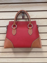 Load image into Gallery viewer, Dooney &amp; Bourke Pebbled Leather Satchel Crossbody Bag Red