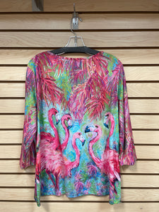 Leoma Lovegrove Flamingo Long Sleeve Top Size X-Large