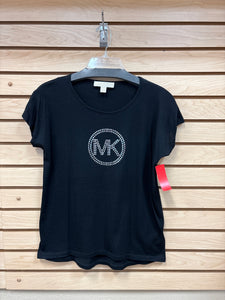 Michael Kors Short Sleeve Top Black Size X-Small