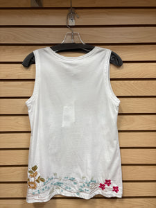 Johnny Was Raw Edge Celina V-Neck Tank Size X-Small