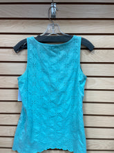 Load image into Gallery viewer, J.Jill Eyelet Sleeveless Top Blue Size X-Small