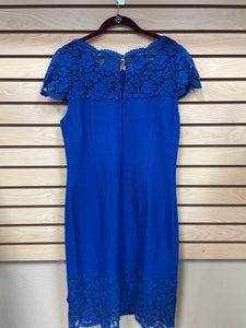 St. John Short Sleeve Dress Blue Size 14