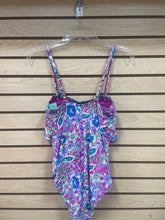 Load image into Gallery viewer, Stella Parker One Piece Swimsuit Purple And Green Size Large