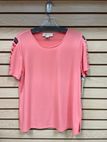 Michael Kors Short Sleeve Top Grapefruit Size Large