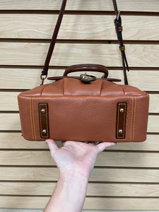 Dooney & Bourke Square Satchel Shoulder Bag Brown