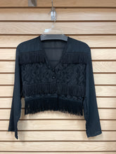 Load image into Gallery viewer, Fire Long Sleeve Shrug Black Size Small