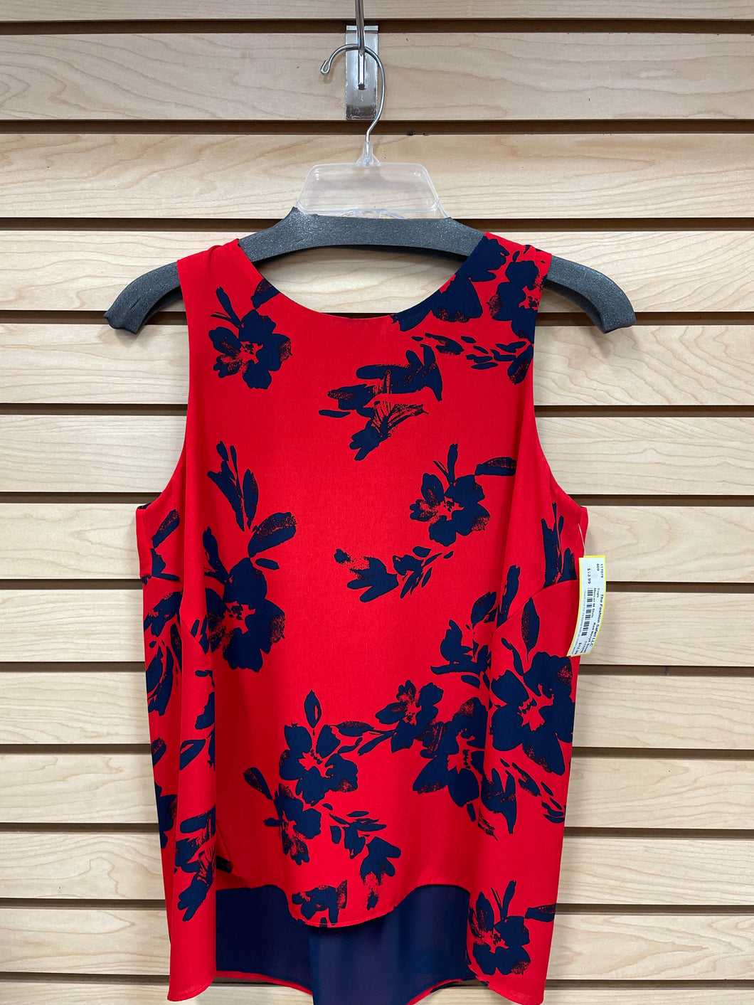 Mercer & Madison Sleeveless Top Red And Navy Size X-Small