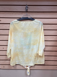 Coral Bay Long Sleeve Top Yellow Size 1X