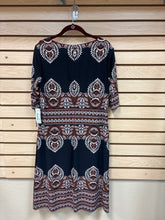 Load image into Gallery viewer, INC Long Sleeve Dress Black And Brown Size 10