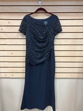 Load image into Gallery viewer, Adrianna Papell Short Sleeve Dress Navy Size 8