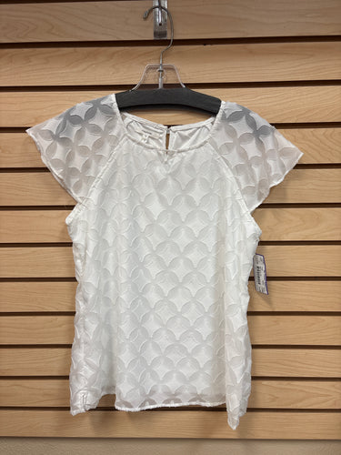 Maurices Short Sleeve Top White Size Small