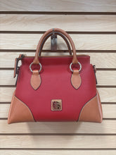 Load image into Gallery viewer, Dooney &amp; Bourke Pebbled Leather Satchel Crossbody Bag Red