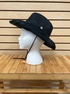 Woven Cowboy Hat Black Medium