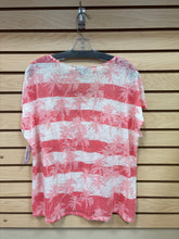 Load image into Gallery viewer, Tommy Bahama Short Sleeve Top Pink And White Size Large