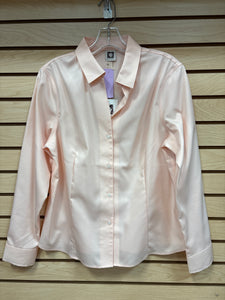 Anne Klein Long Sleeve Top Pink Size Large