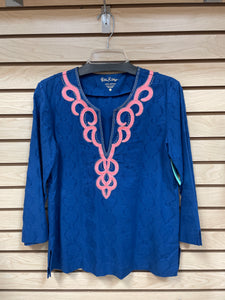 Lilly Pulitzer Long Sleeve Top Blue And Pink Size Small