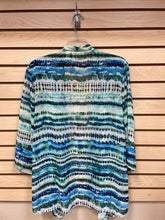 Load image into Gallery viewer, Chico&#39;s Long Sleeve Cardigan Blue And Green Size Large