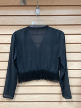 Load image into Gallery viewer, Fire Long Sleeve Shrug Black Size Small