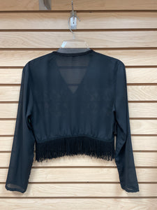 Fire Long Sleeve Shrug Black Size Small