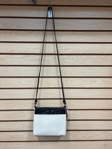 Brahmin Crossbody Bag Black And White