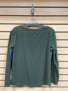 Talbots "Fall In Love" Long Sleeve Top Green Size Medium