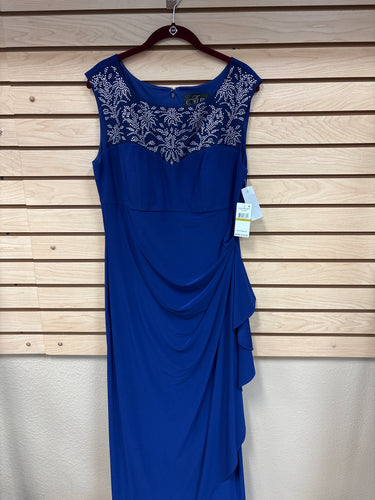 Alex Evenings Sleeveless Dress Blue Size 14