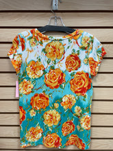 Load image into Gallery viewer, Isaac Mizrahi Short Sleeve Top Yellow And Blue Size X-Small