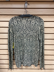 Pierri New York Long Sleeve Top Gold And Black Size Small