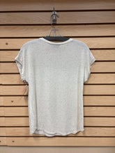 Load image into Gallery viewer, Apt.9 Short Sleeve Top Cream And Silver Size X-Small