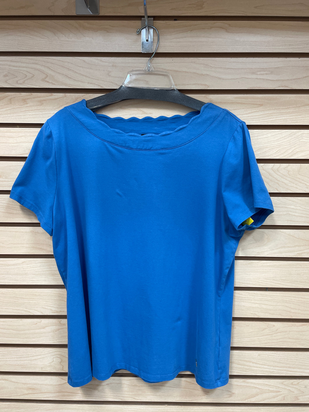 Anne Klein Sport Short Sleeve Top Blue Size X-Large