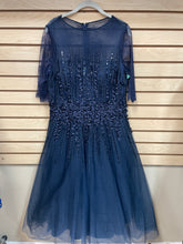 Load image into Gallery viewer, Rickie Freeman Teri Jon Short Sleeve Dress Blue Size 14