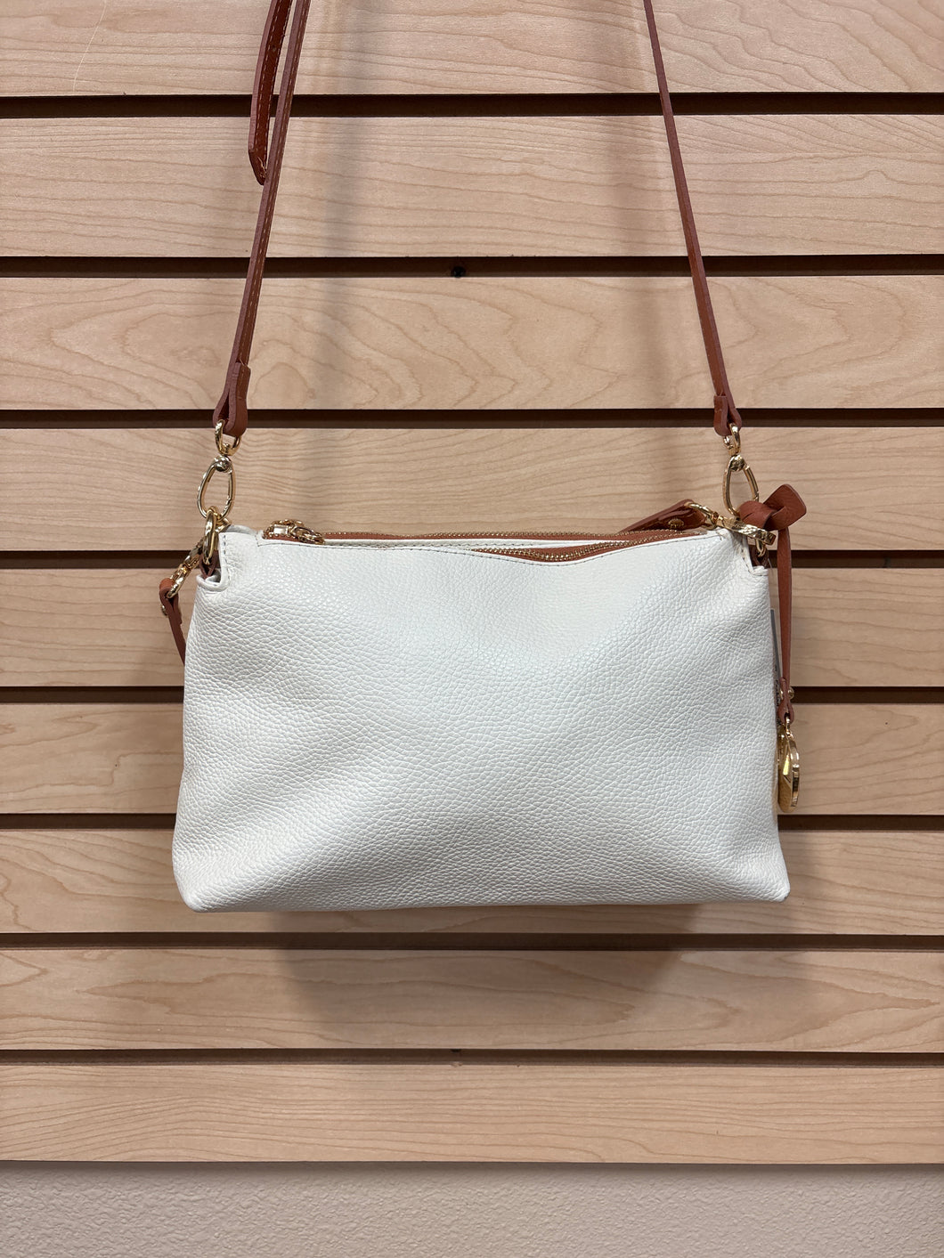 Valentina Crossbody Shoulder Bag Cream