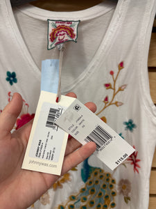 Johnny Was Raw Edge Celina V-Neck Tank Size X-Small