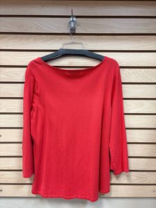 Charter Club Long Sleeve Top Red Size Large