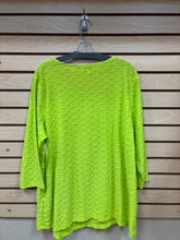 Load image into Gallery viewer, Coral Bay Long Sleeve Top Green Size 1X