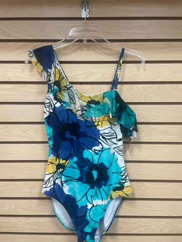 Be Creative One Piece Swimsuit Blue And Yellow Size 12