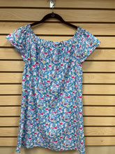 Load image into Gallery viewer, Vineyard Vines Short Sleeve Flamingo Dress Blue And Pink Size Small