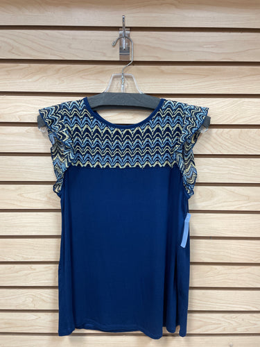 Kim & Cami Sleeveless Top Blue Size Small