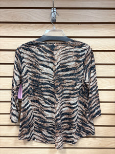 Ruby Rd Long Sleeve Top Brown Size Petite Small