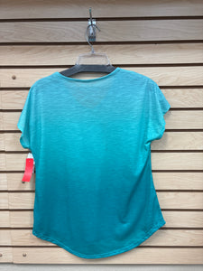 Leoma Lovegrove Short Sleeve Top Green Size Petite Medium