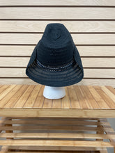 Load image into Gallery viewer, Woven Cowboy Hat Black Medium